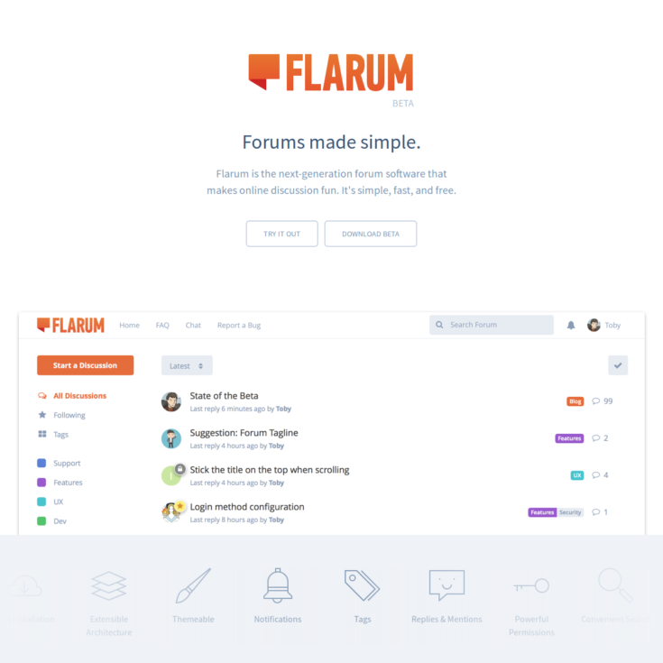 A few words about Flarum